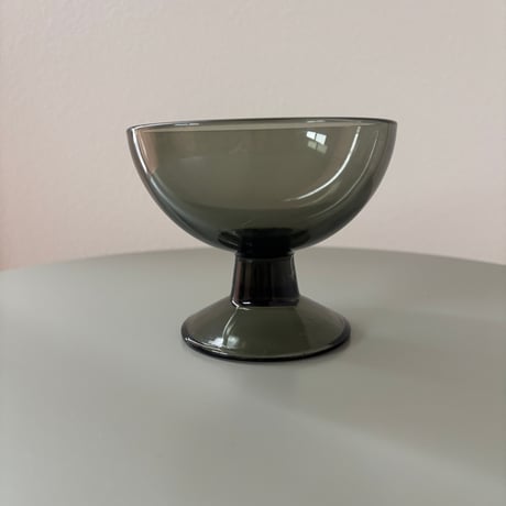1956 Saara Hopea Nuutajarvi Finland Ice cream glass bowl 5379 Gray❷
