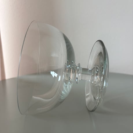 1952-1968 Saara Hopea Nuutajarvi Finland Ice cream glass bowl 1344 Clear
