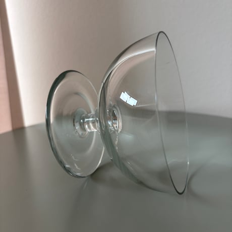 1952-1968 Saara Hopea Nuutajarvi Finland Ice cream glass bowl 1344 Clear