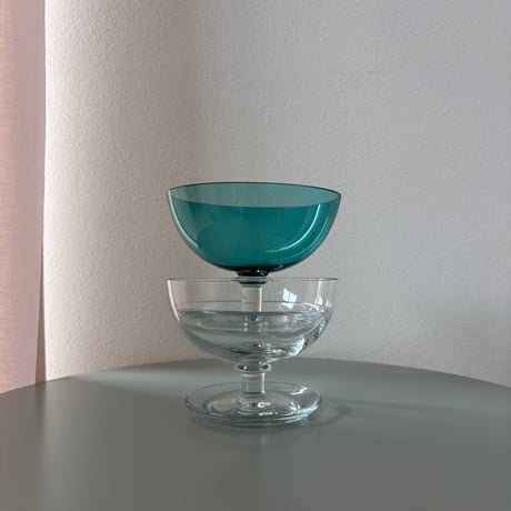 1952-1968 Saara Hopea Nuutajarvi Finland Ice cream glass bowl 1344 Clear