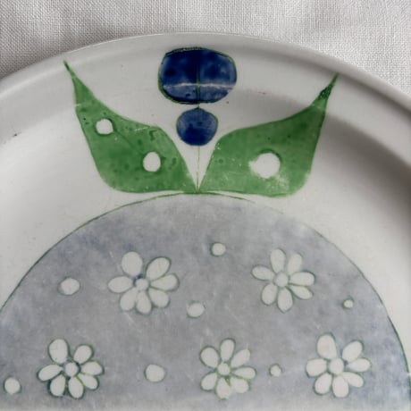 ▲1960's ARABIA Finland Hand Paint Plate❷