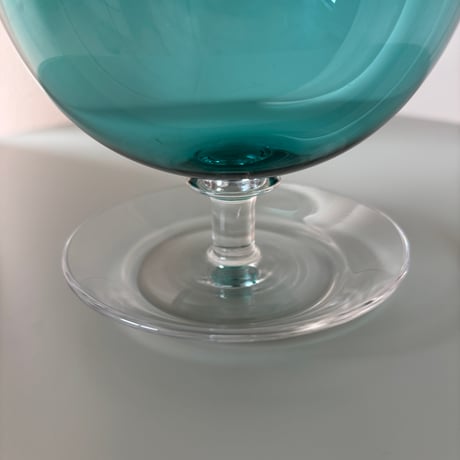 1952-1968 Saara Hopea Nuutajarvi Finland Ice cream glass bowl 1344 Blue