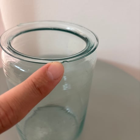 ▲Late18c〜early20c Finland Antique glass Jar❷