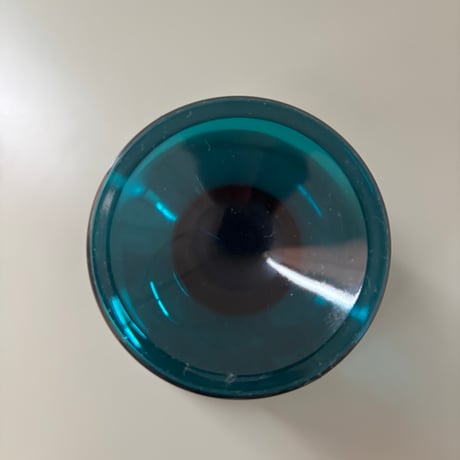 1956 Saara Hopea Nuutajarvi Finland Ice cream glass bowl 5379 Blue❷