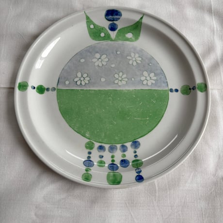 ▲1960's ARABIA Finland Hand Paint Plate❷