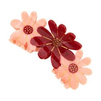 【Coucou Suzette】【ククシュゼット】Trio Pink Flower ピンク お花 フラワーlarge Hair claw
