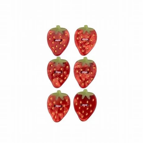 【Coucousuzette】【ククシュゼット】Strawberry Buttons set 苺 ストロベリー ボタンセット