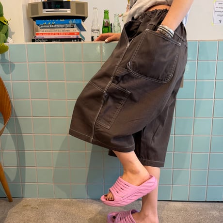 oddment / Big Painter Short "Dyed BROWN"