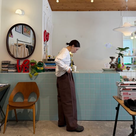 PHEENY / Athletic fleece Tucked Wide Pants