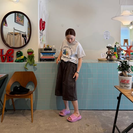 oddment / Big Painter Short "Dyed BROWN"