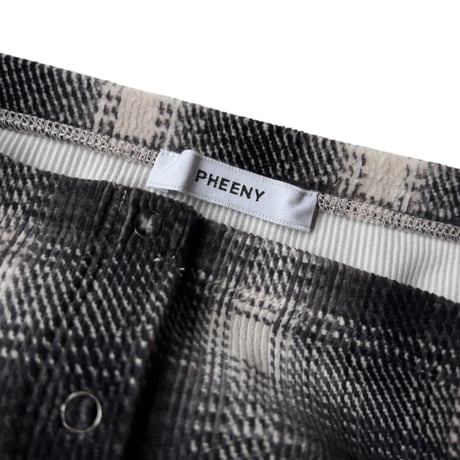 PHEENY / Ombre Check Stretch Corduroy Bustier