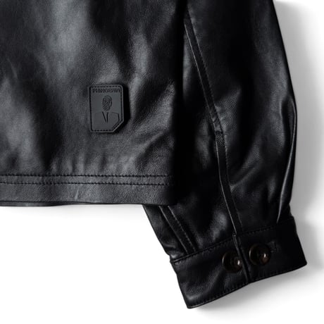 PHINGERIN / LOOP FRONT LEATHER JACKET