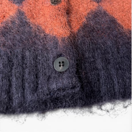 PHEENY / Kid Mohair Diamond Check Cardigan