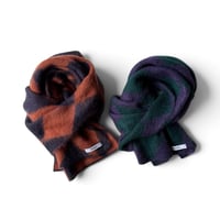 PHEENY / Kid Mohair Diamond Check Muffler