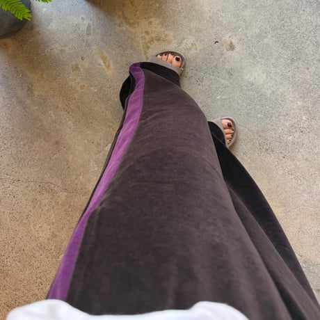 PHEENY / Cotton Velour Side Stripe Pants