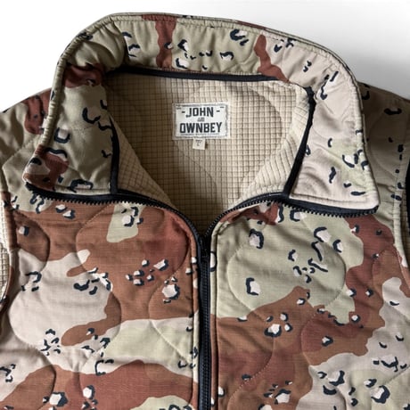 JOHN OWNBEY / DESERT CAMO FLEECE LINED VEST - MADE IN USA