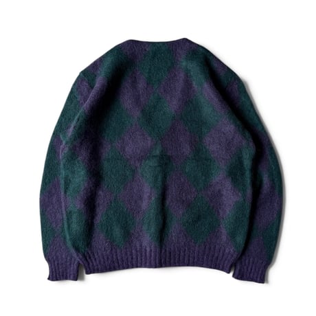 PHEENY / Kid Mohair Diamond Check Cardigan