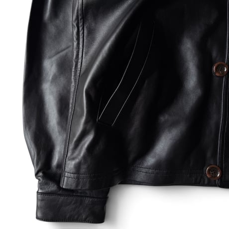 PHINGERIN / LOOP FRONT LEATHER JACKET