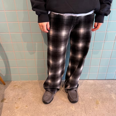 PHEENY / Ombre Check Stretch Corduroy wide Pants