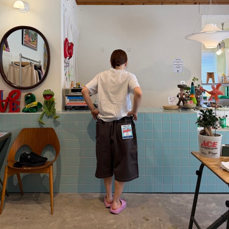 oddment / Big Painter Short "Dyed BROWN"