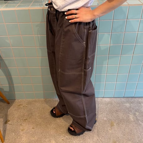oddment / Big Painter Double Knee Pnats Dyed BROWN