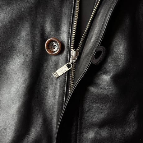 PHINGERIN / LOOP FRONT LEATHER JACKET