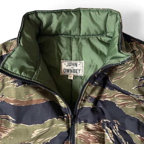 JOHN OWNBEY / TIGER STRIPE QUILTED VEST - MADE IN USA