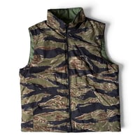JOHN OWNBEY / TIGER STRIPE QUILTED VEST - MADE IN USA