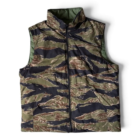 JOHN OWNBEY / TIGER STRIPE QUILTED VEST - MADE IN USA