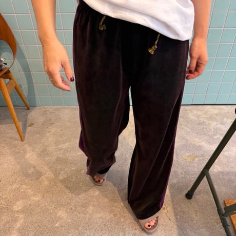 PHEENY / Cotton Velour Side Stripe Pants