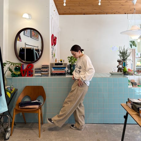 COMFORTABLE REASON / Grid Cord Slacks