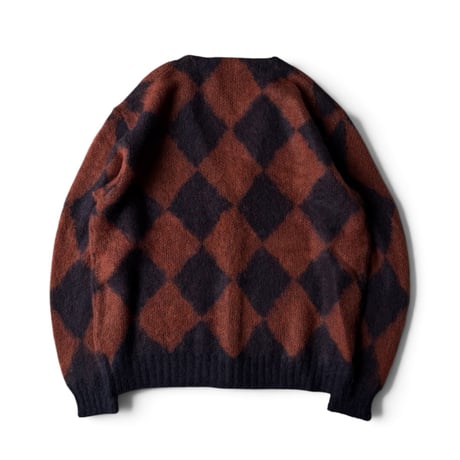 PHEENY / Kid Mohair Diamond Check Cardigan
