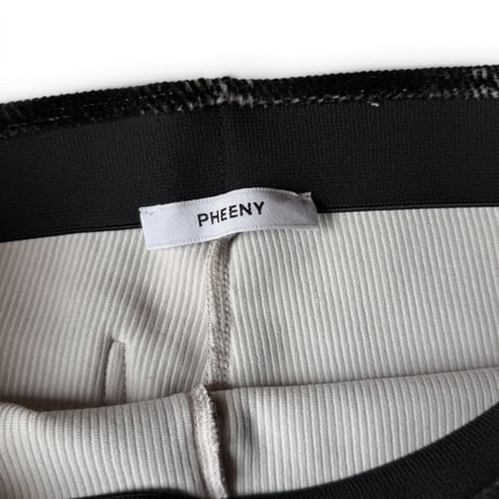 PHEENY / Ombre Check Stretch Corduroy wide Pants