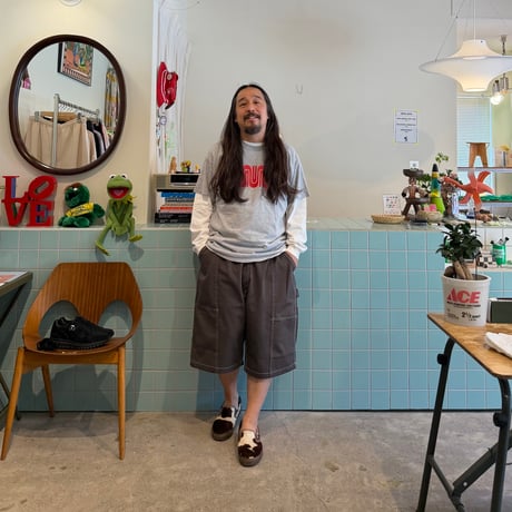 oddment / Big Painter Short "Dyed BROWN"