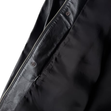 PHINGERIN / LOOP FRONT LEATHER JACKET