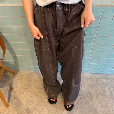 oddment / Big Painter Double Knee Pnats Dyed BROWN