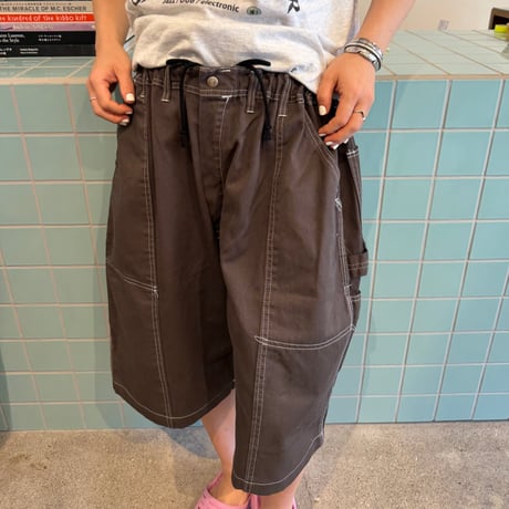 oddment / Big Painter Short "Dyed BROWN"