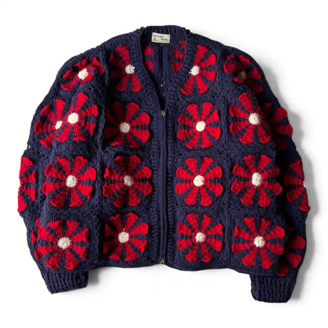 MacMahon Knitting Mills / V Neck Zip Cardigan-Square