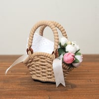 3Dかごバッグ　ベージュ