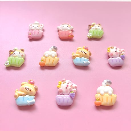 【10個】カップケーキアニマル【199】