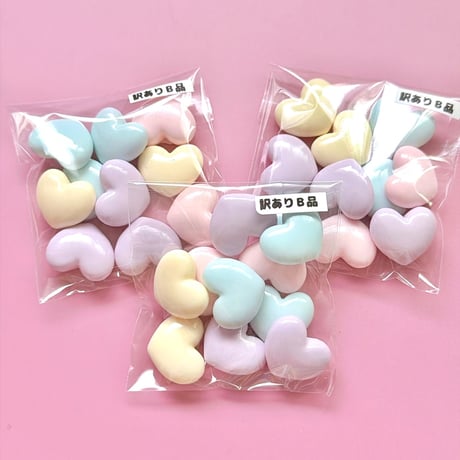 【B品10個】ミクロンラメハート【197】