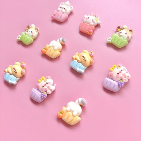 【10個】カップケーキアニマル【199】