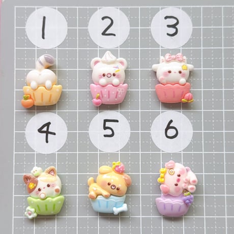 【B品10個】カップケーキアニマル【199】