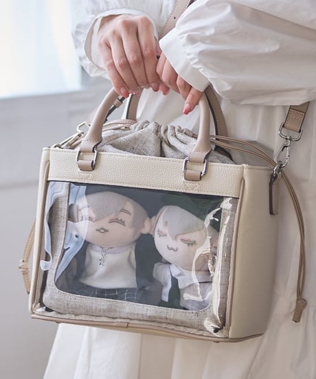 巾着付きバッグ（Off-white）