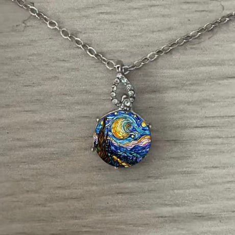 ゴッホ「星月夜」ネックレス