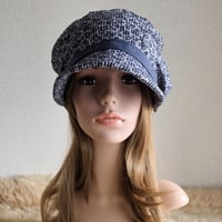 ★ジャガード織り★約60㎝★みんなに見せたい★渦巻くbackスタイル★ツイストキャスケット