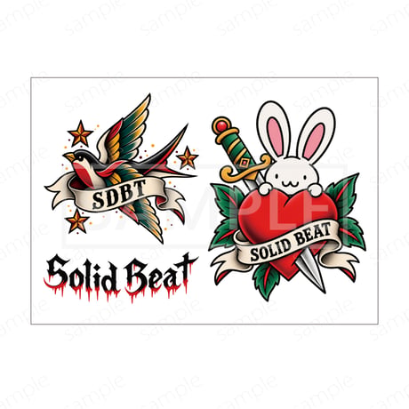 SOLID BEAT TATTOO STICKER 2026