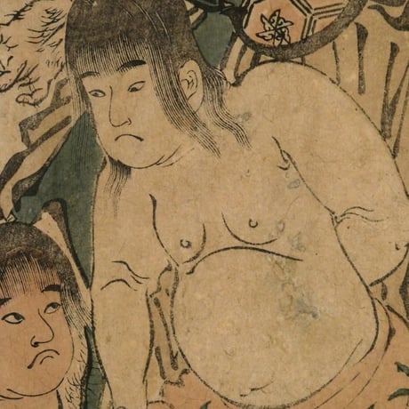喜多川歌麿 朝比奈と金太郎・桃太郎/KITAGAWA UTAMARO