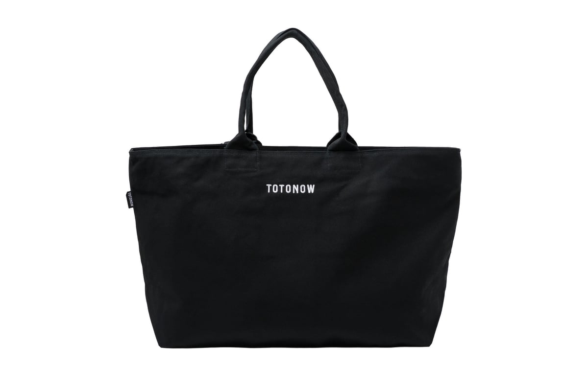 ブラックBIGトートバッグ Big Canvas Zip Tote / black | totonow shop