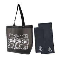 Bath Towel Set & Nylon Tote Bag / Black